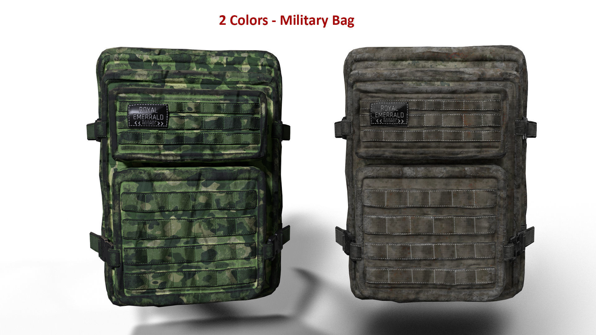 Military Bag - Low Poly - Game Ready Low-poly 3D model_2