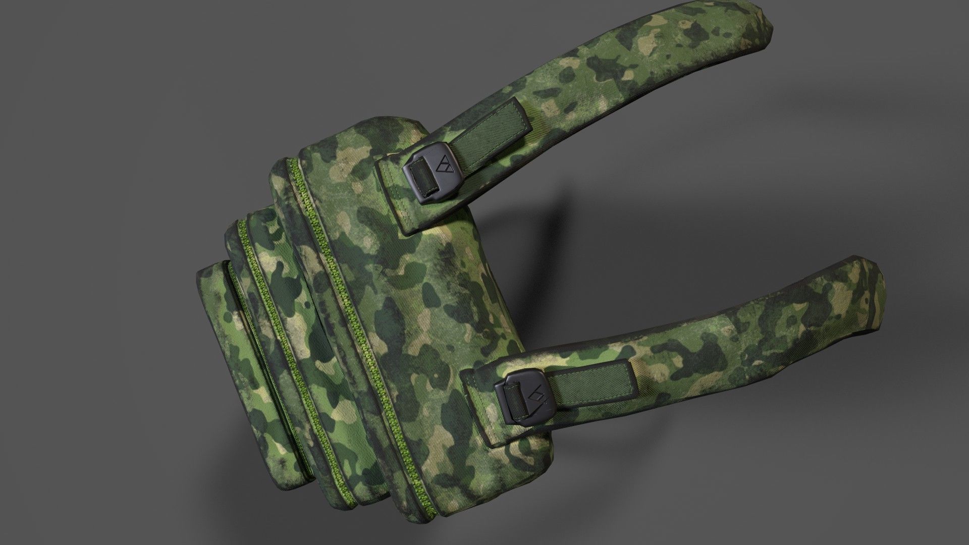 Military Bag - Low Poly - Game Ready Low-poly 3D model_7