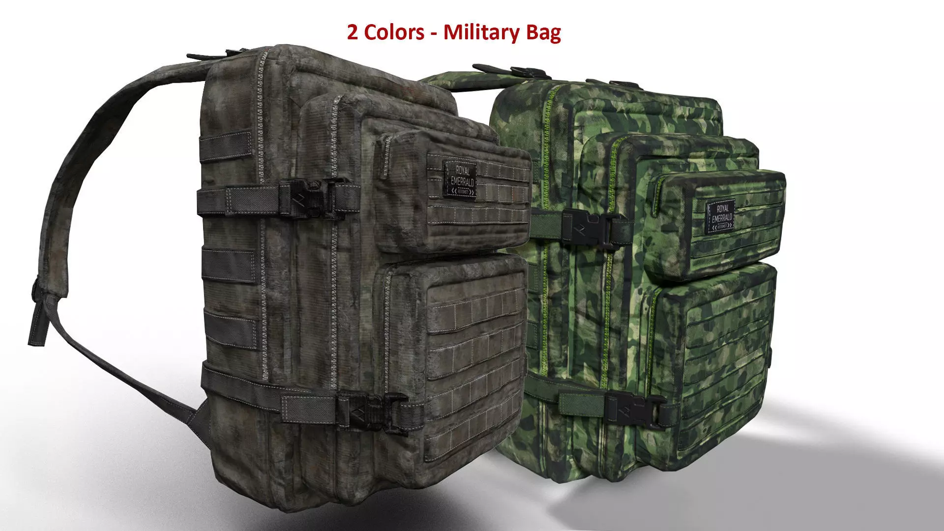 Military Bag - Low Poly - Game Ready Low-poly 3D model_0