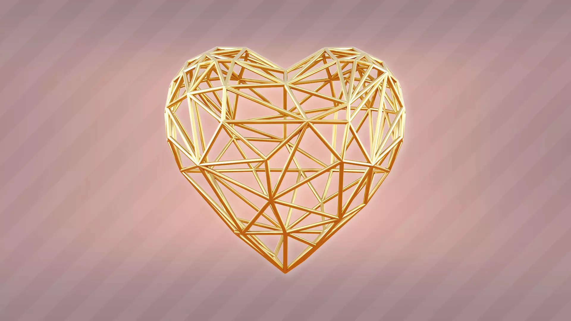 HEART WIREFRAME Low-poly 3D model
