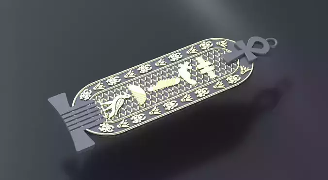 Egyptian-style pendants 3D print or CNC model 
