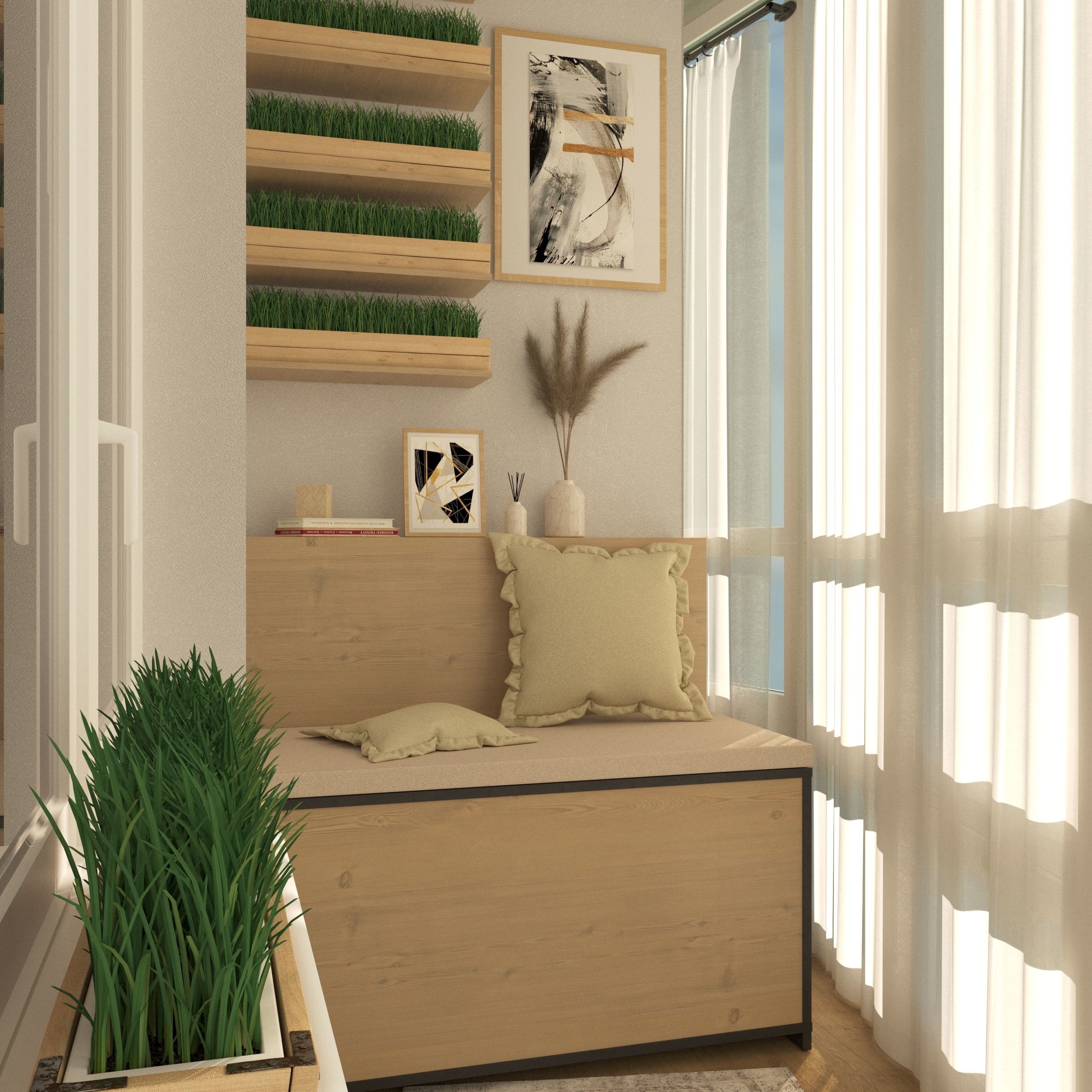 balcony  terrace loggia 3D model_1