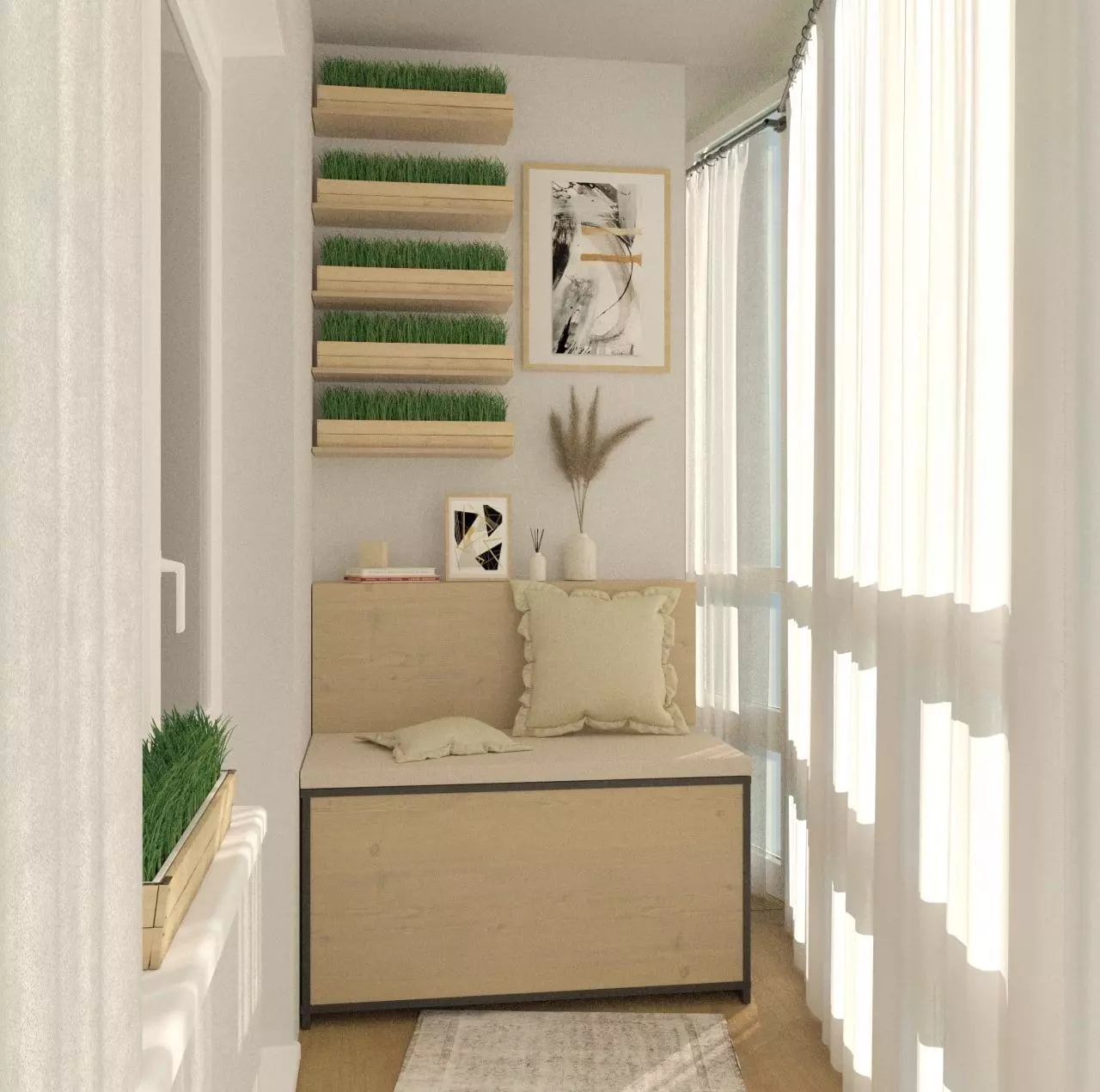 balcony  terrace loggia 3D model_0