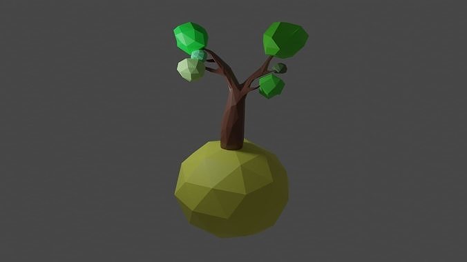 Tree low poly Low-poly 3D model