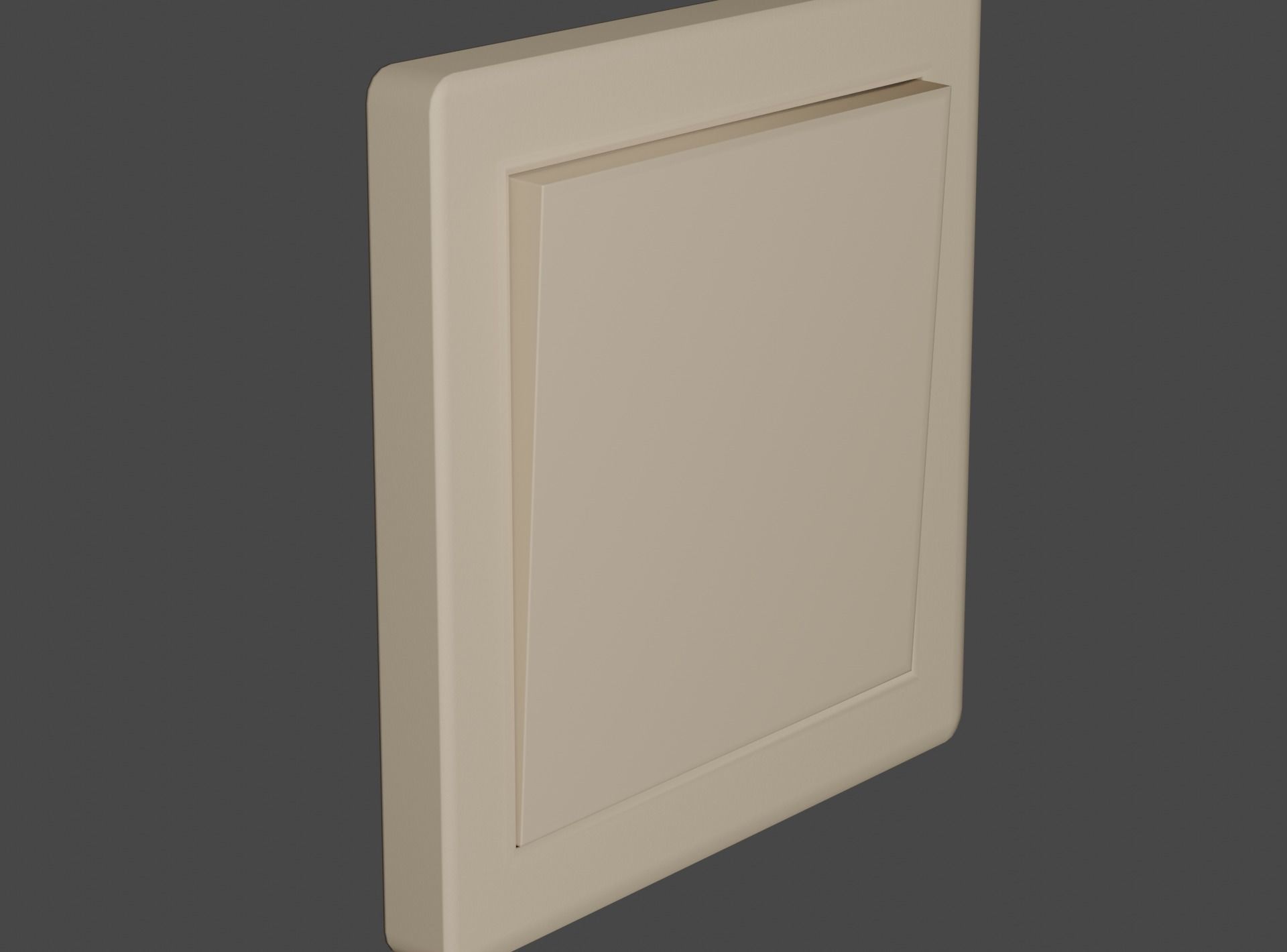 Interior switch - white single Low-poly 3D model_8