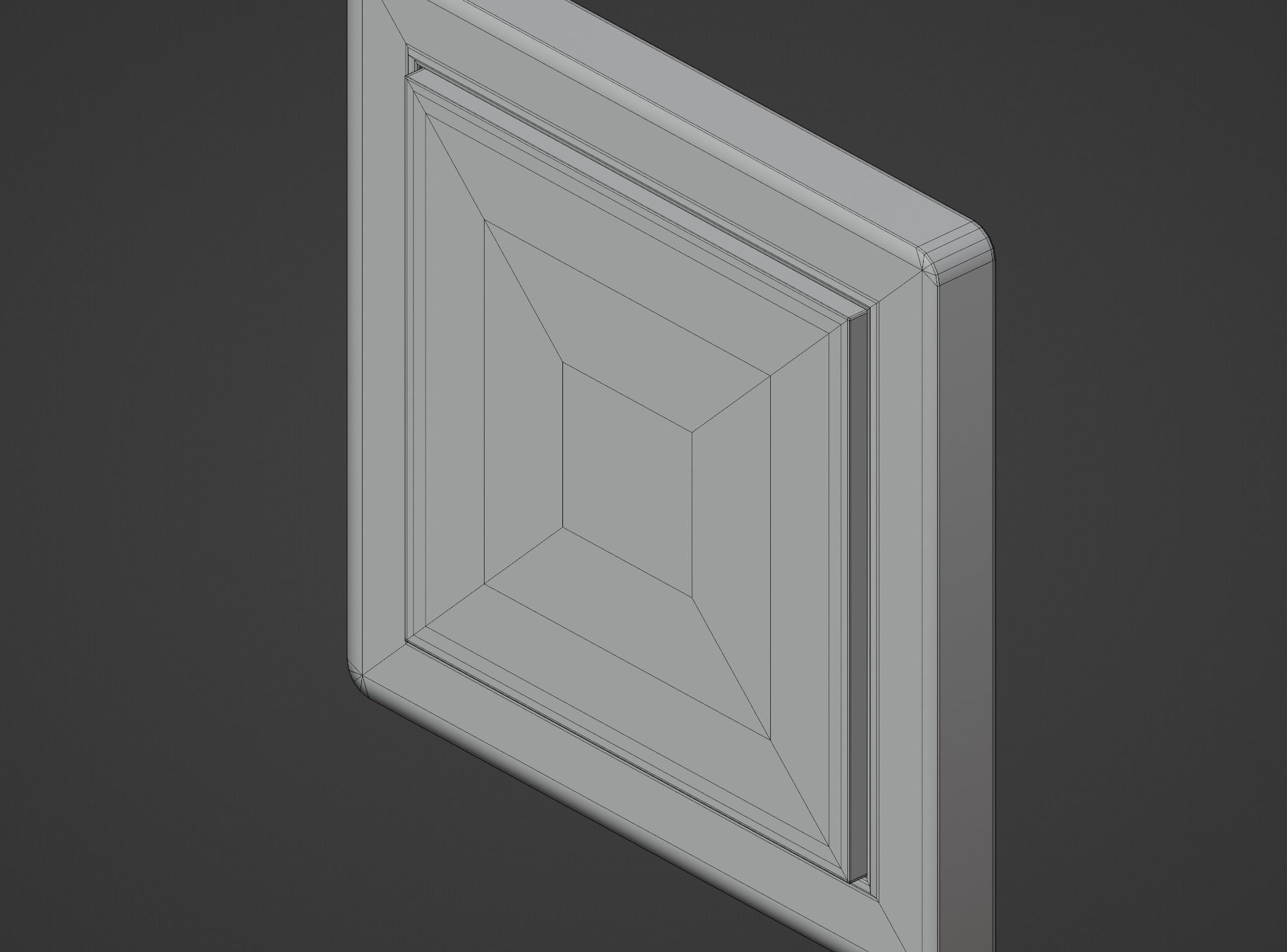 Interior switch - white single Low-poly 3D model_12