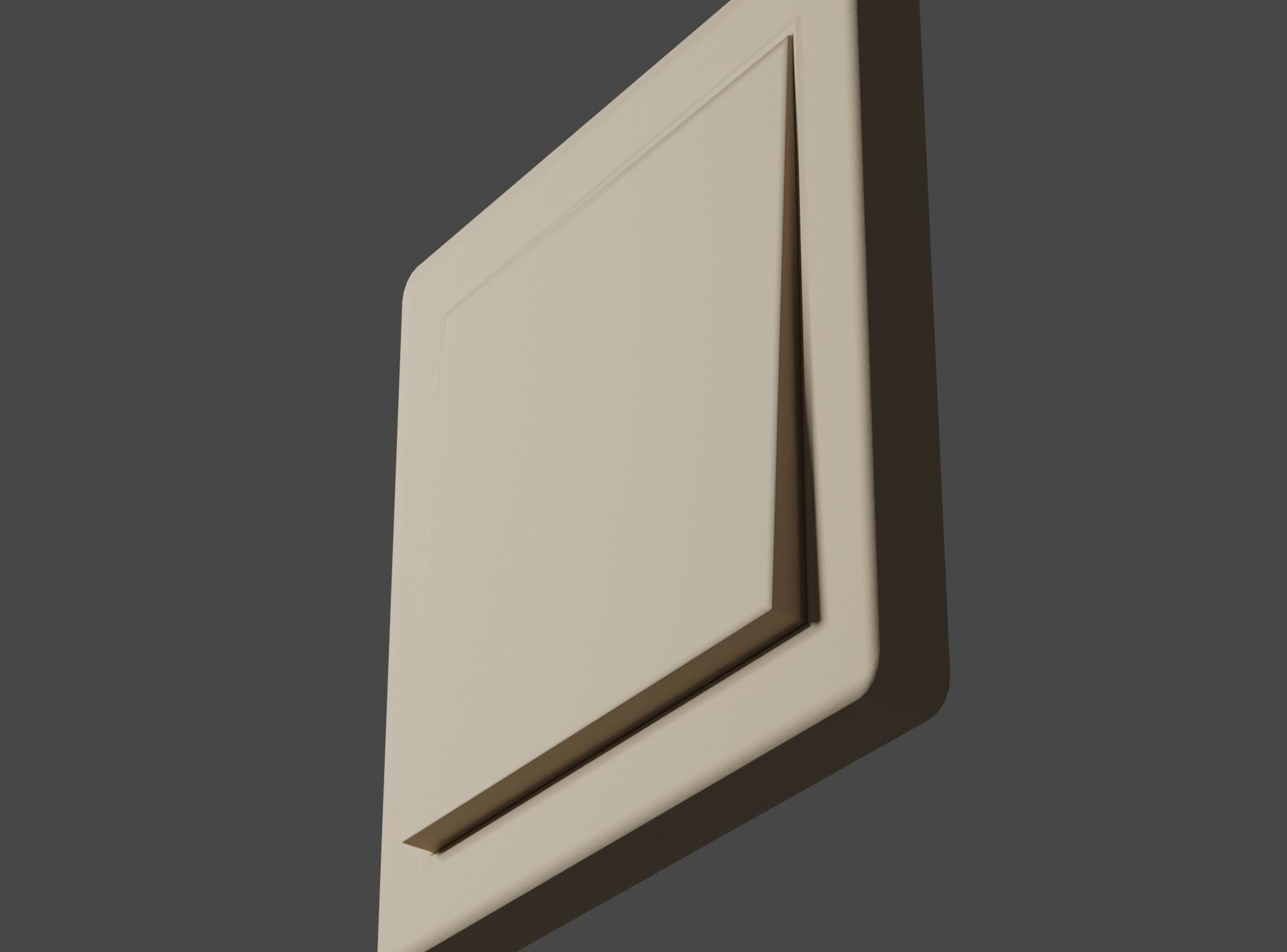 Interior switch - white single Low-poly 3D model_5