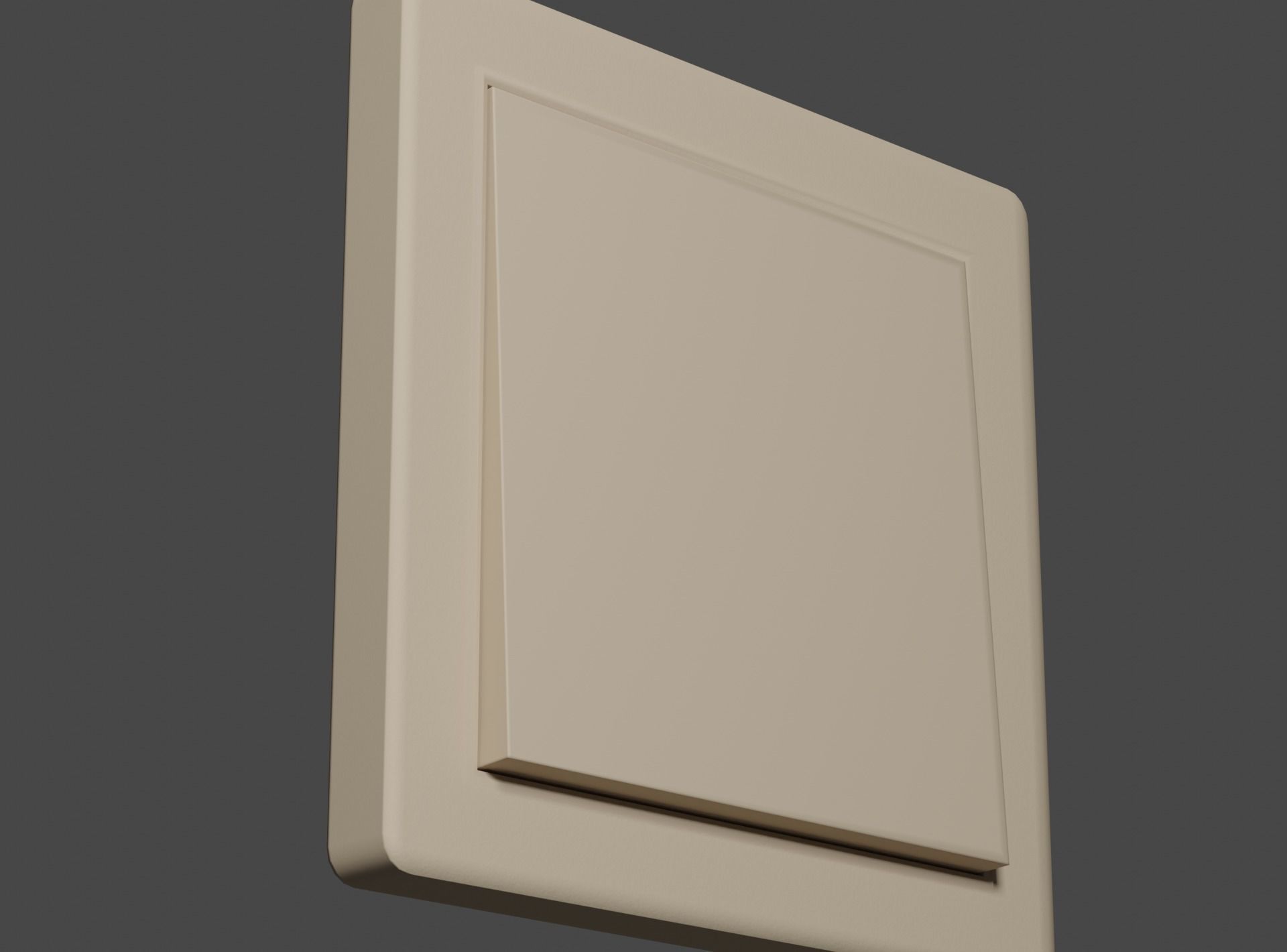 Interior switch - white single Low-poly 3D model_6