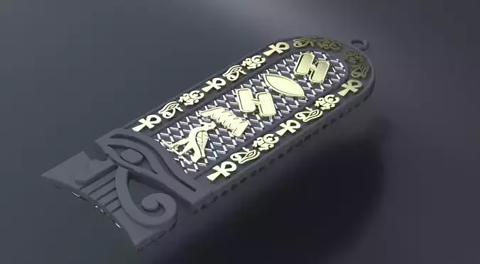 Egyptian-style pendants 3D print or CNC model  3D print model