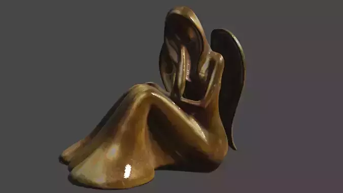 Angel  Sculpture Statue 3D Print Ready