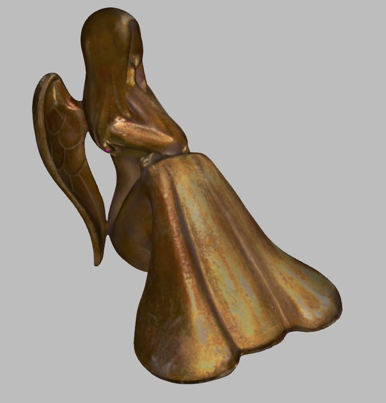 Angel  Sculpture Statue 3D Print Ready 3D model_3