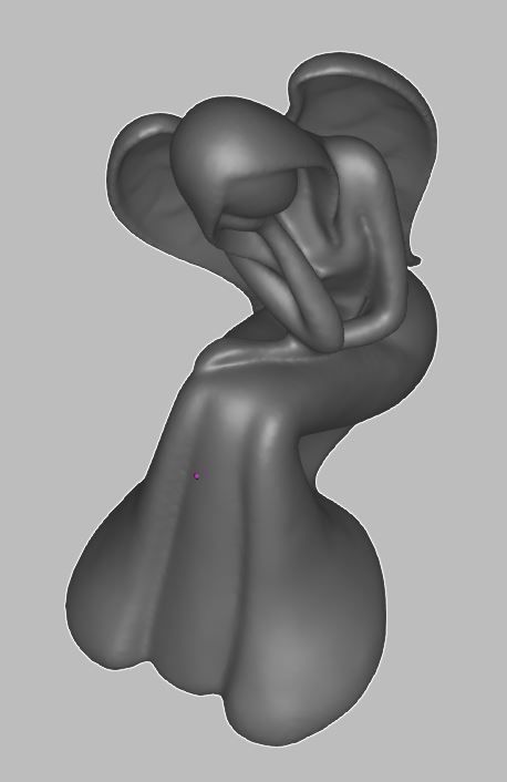 Angel  Sculpture Statue 3D Print Ready 3D model_9