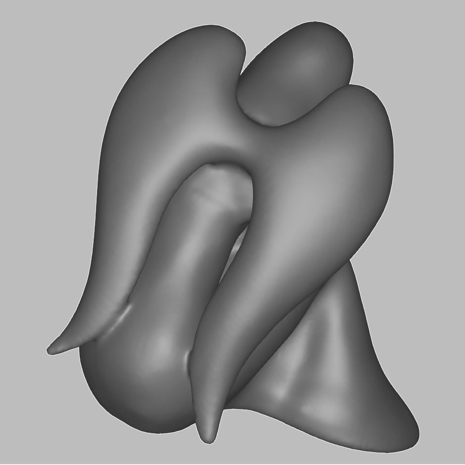 Angel  Sculpture Statue 3D Print Ready 3D model_7