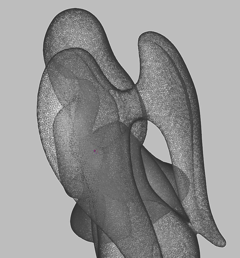 Angel  Sculpture Statue 3D Print Ready 3D model_16