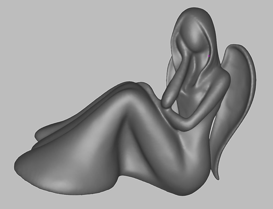 Angel  Sculpture Statue 3D Print Ready 3D model_6