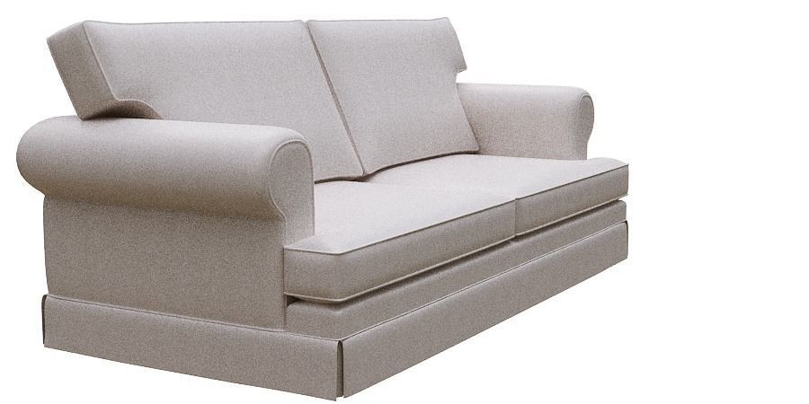 Sofa double seater Low-poly 3D model_2