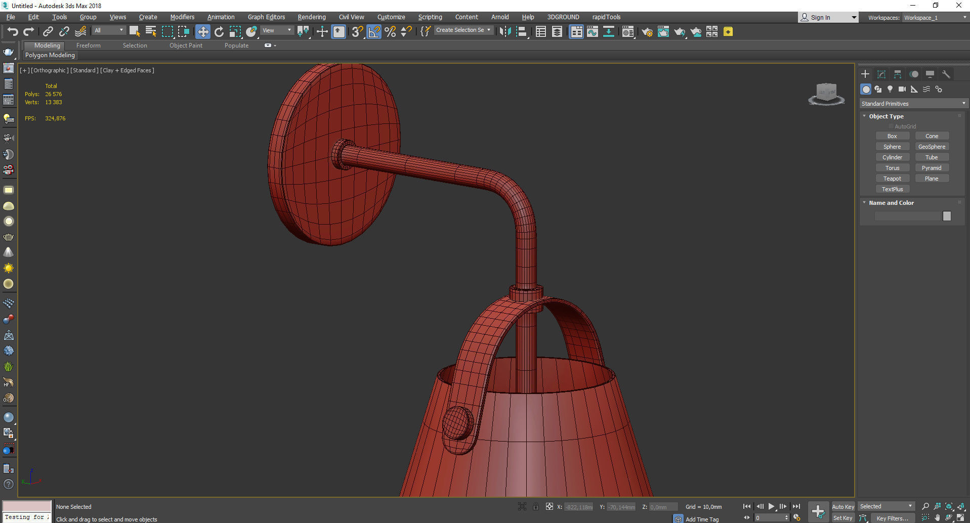 Mitzi Karin Wall Sconce Low-poly 3D model_4