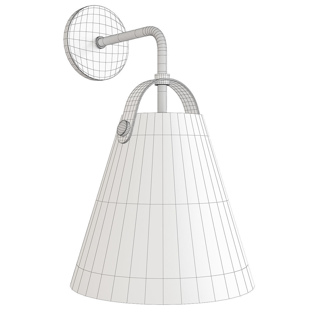 Mitzi Karin Wall Sconce Low-poly 3D model_1