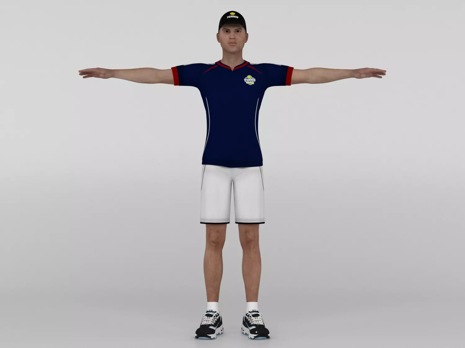 Male Tennis Player 01 3D model