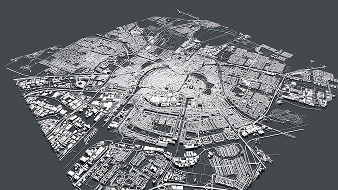 Cityscape Groningen Netherlands 3D model 4