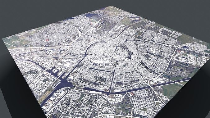 Cityscape Groningen Netherlands 3D model 2