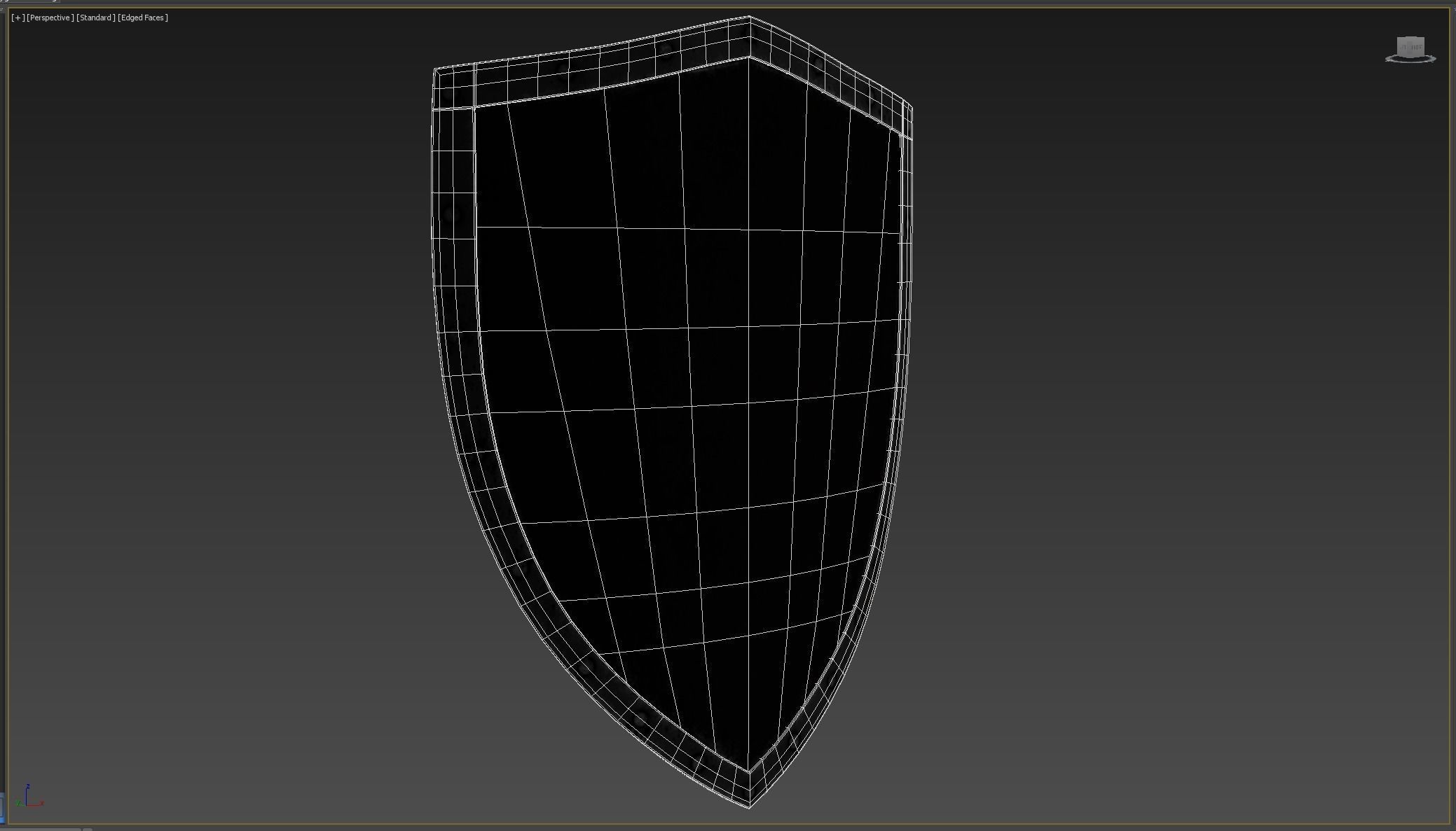Wooden shield  Low-poly 3D model_6