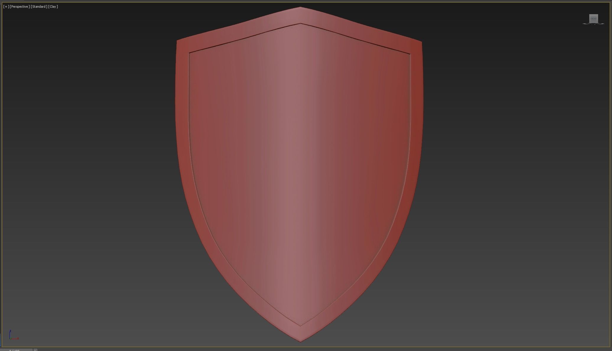 Wooden shield  Low-poly 3D model_8