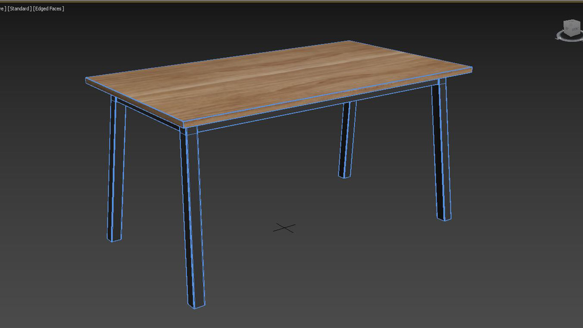 Dining table CHARA black 3D model_6