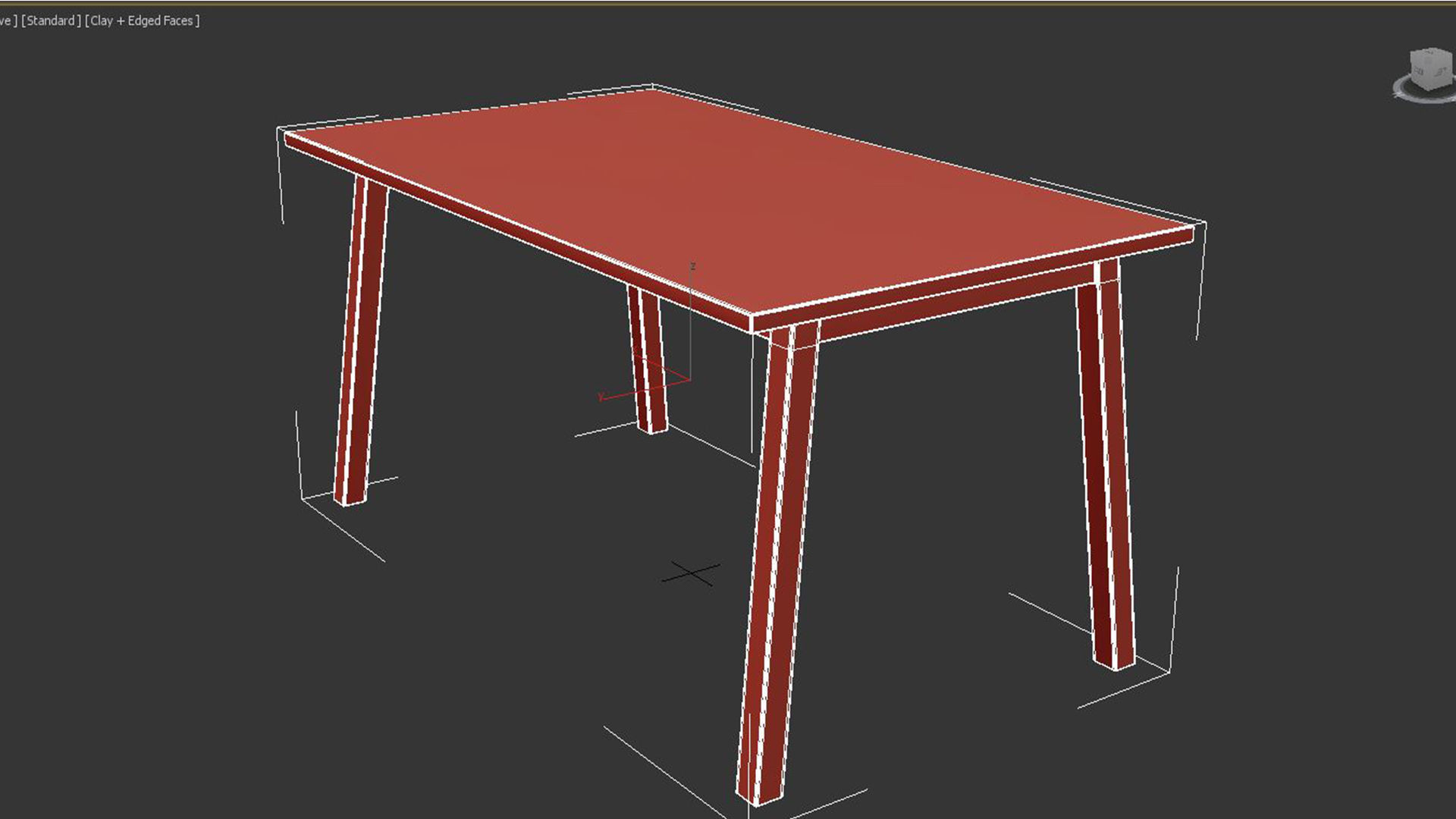 Dining table CHARA black 3D model_2