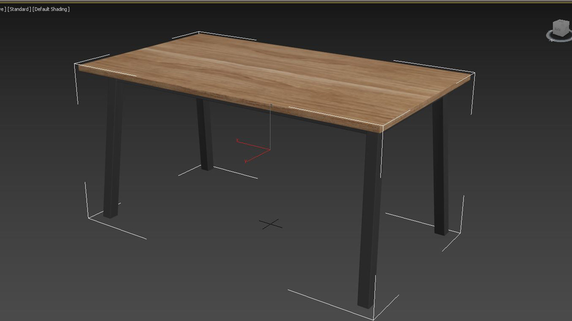 Dining table CHARA black 3D model_3
