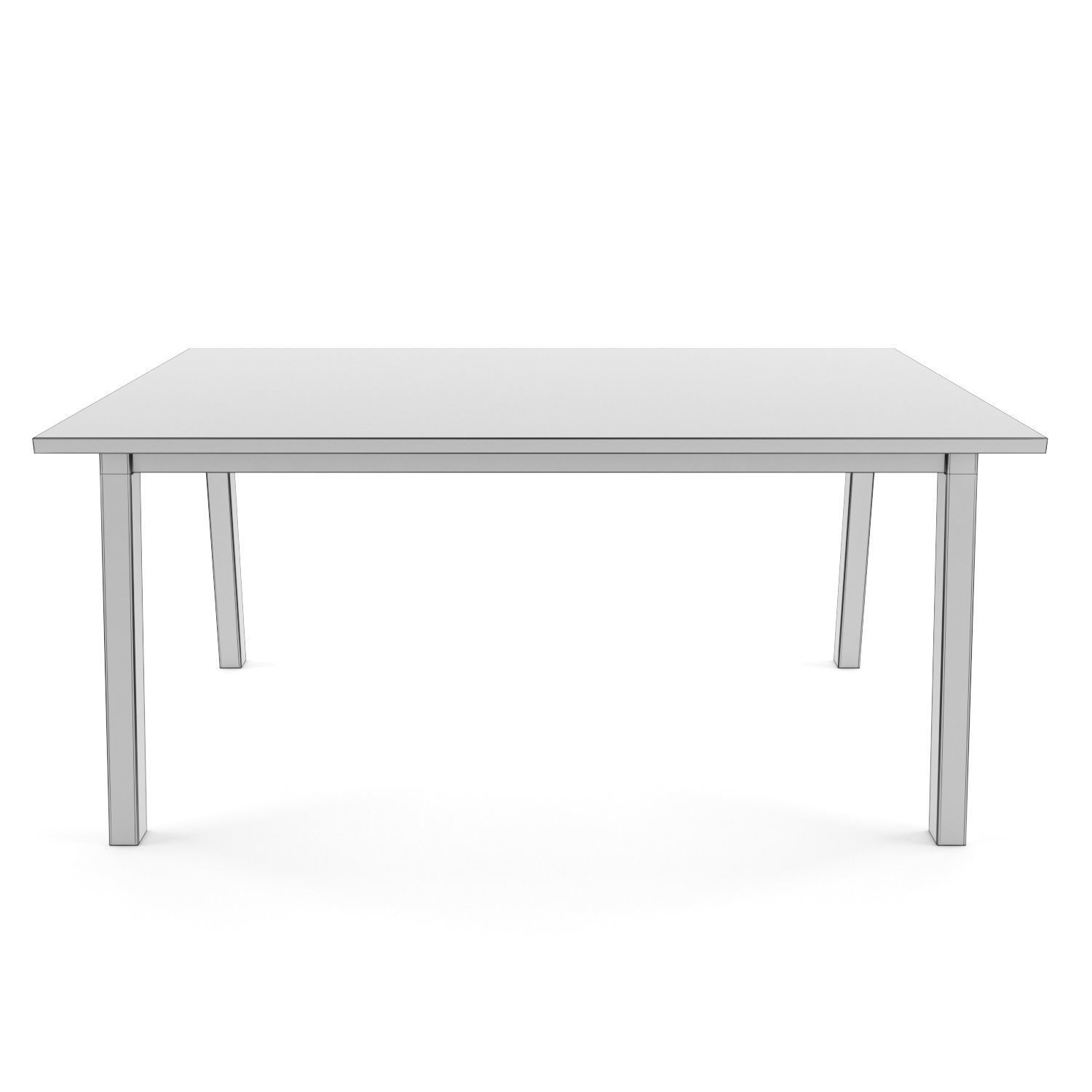 Dining table CHARA black 3D model_1