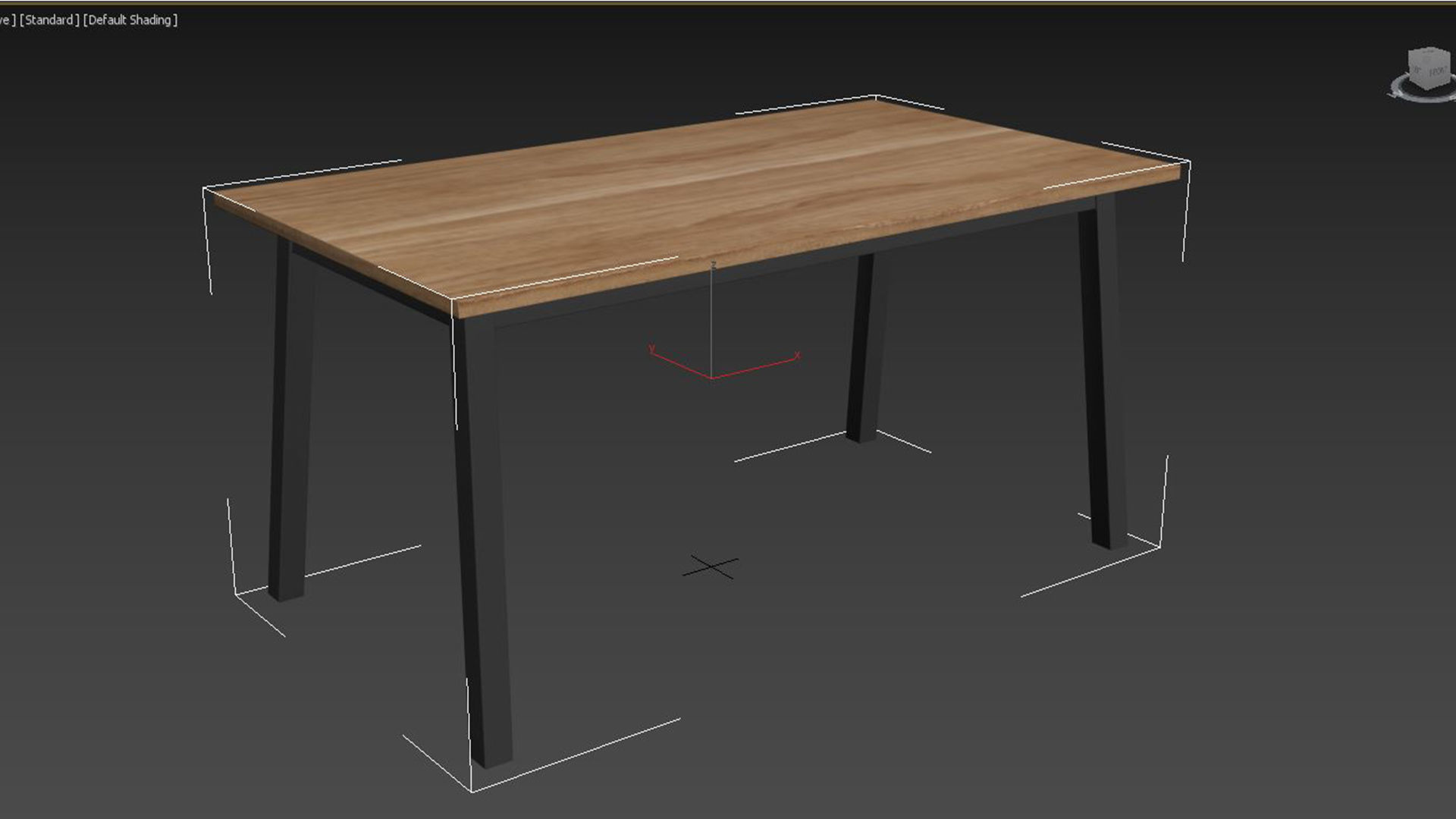 Dining table CHARA black 3D model_7