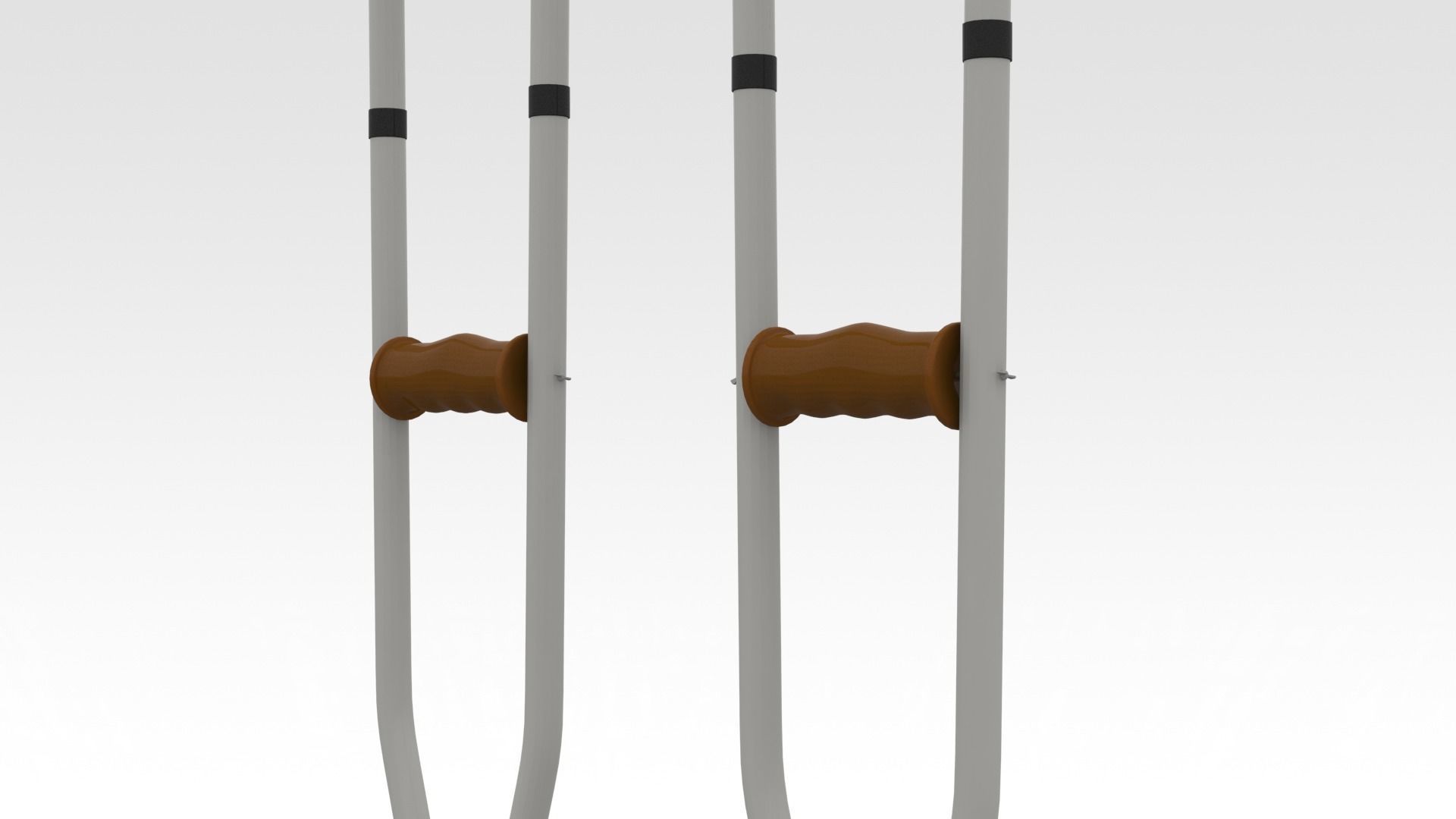 Aluminium Crutches 3D model_4