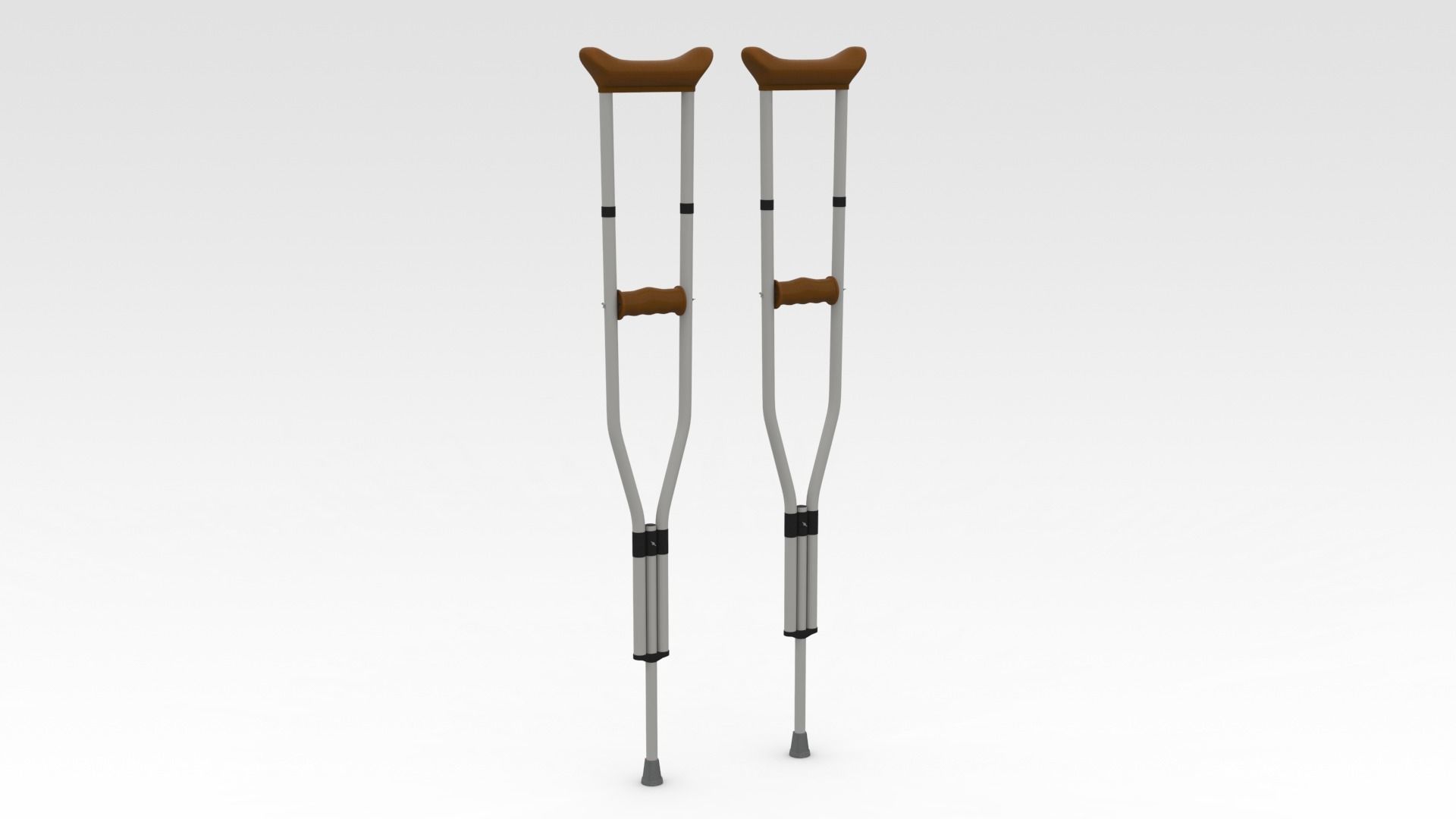Aluminium Crutches 3D model_5
