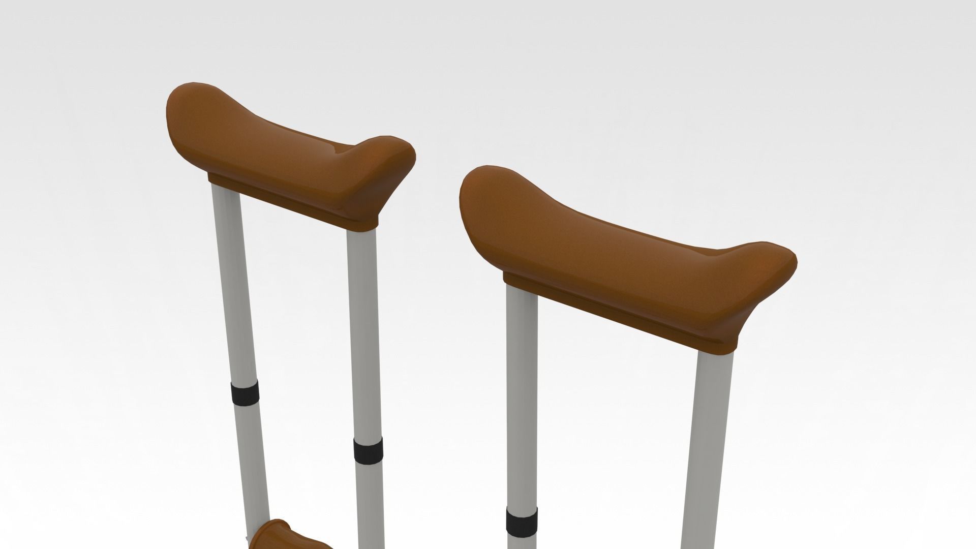 Aluminium Crutches 3D model_2