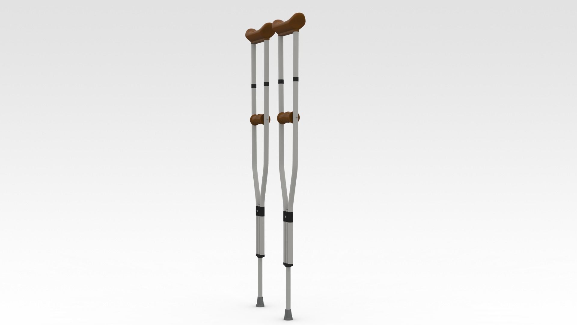 Aluminium Crutches 3D model_3