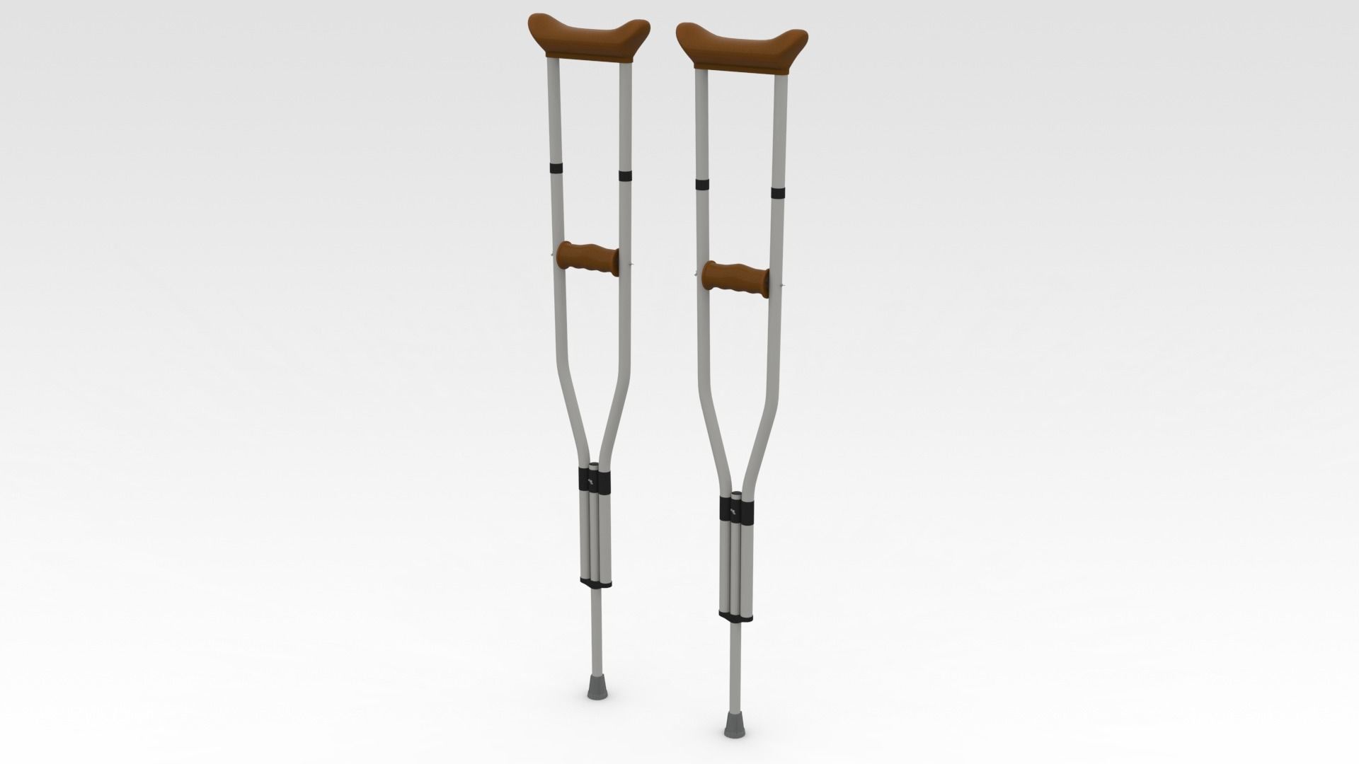 Aluminium Crutches 3D model_1