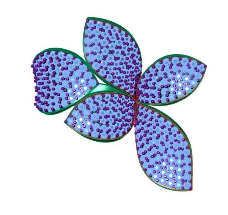 leaf ring 3D print model_1