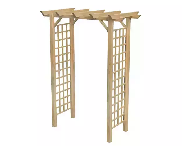 Wooden pergola for garden