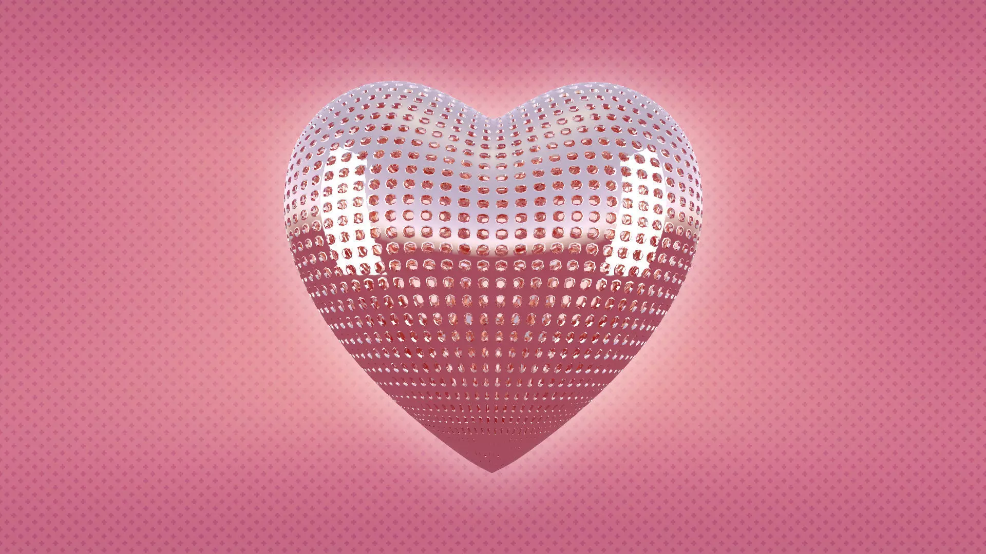 HEART PIXEL Low-poly 3D model