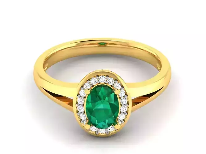 Solitaire Women Engagement Oval Wedding Ring