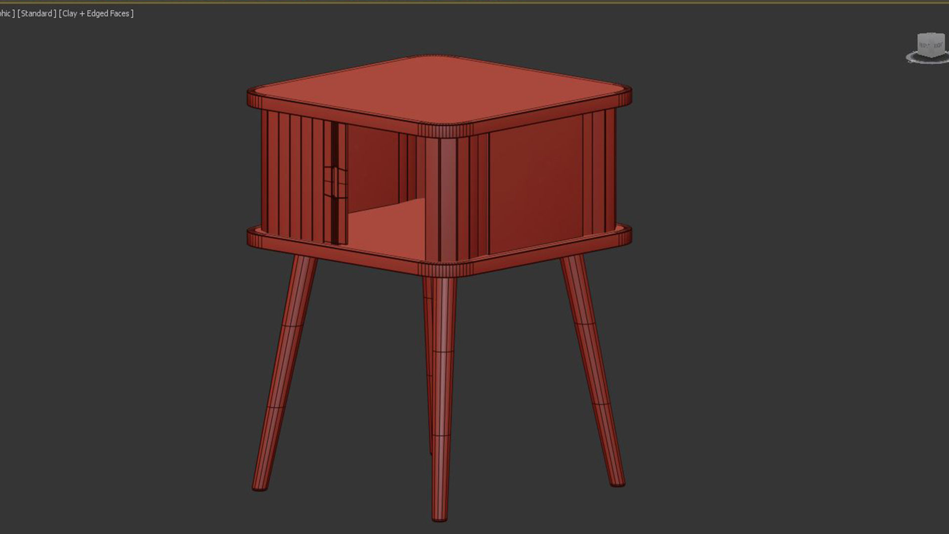 Barbier Side Table 3D model_3