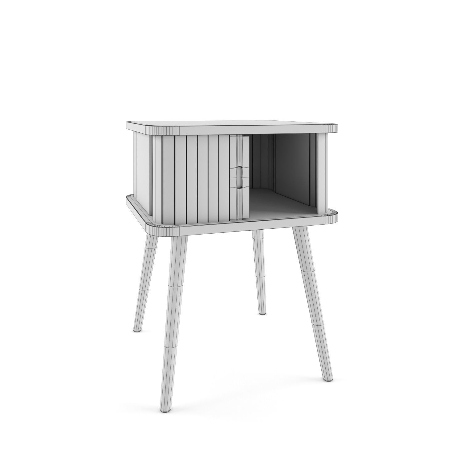 Barbier Side Table 3D model_2
