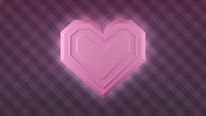 HEART SHAPE EDGE Low-poly 3D model