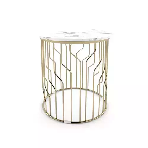 marble table with iron legs