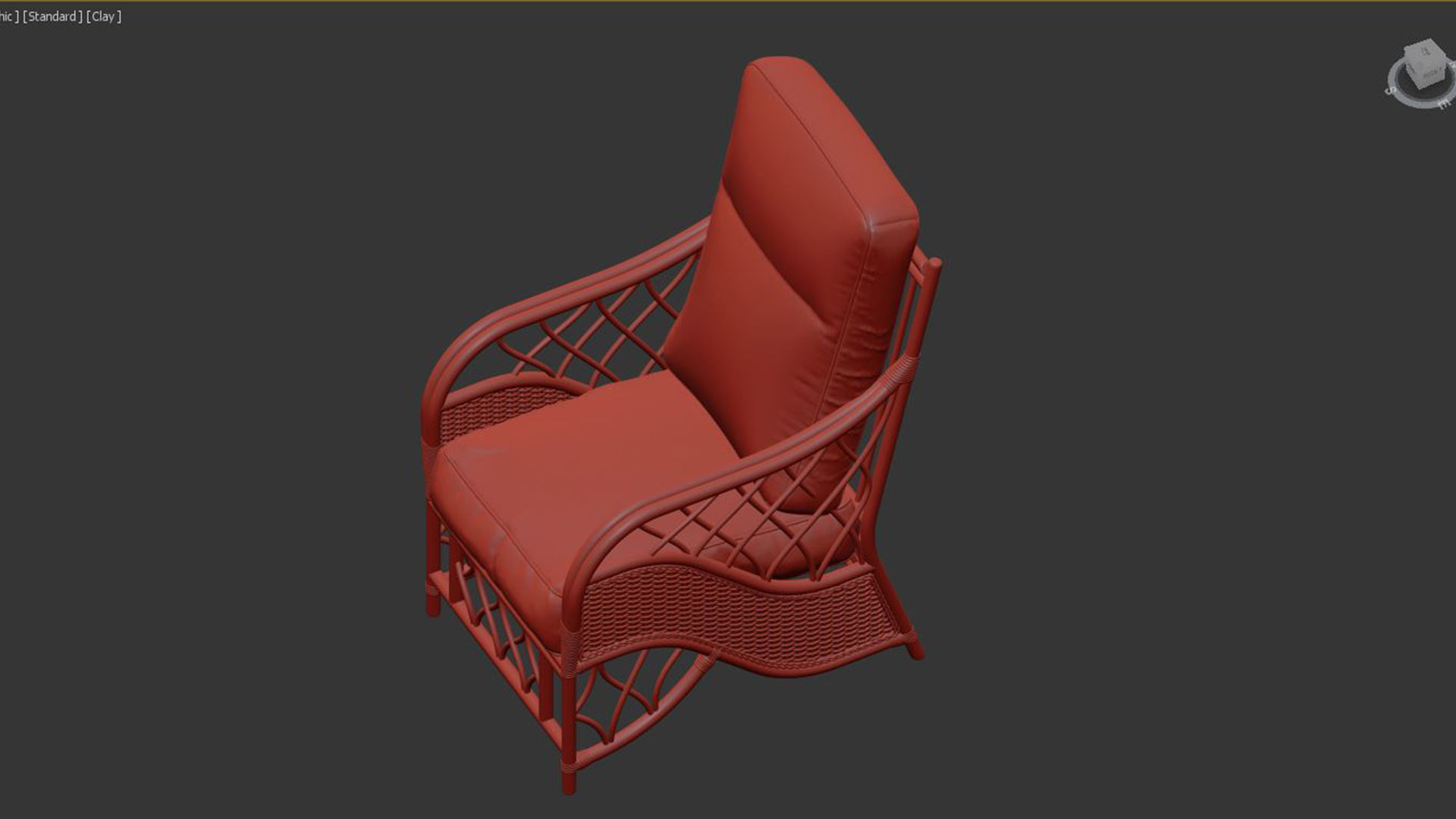 Oslo Walnut 2x Armchairs in Flora 3D model_2