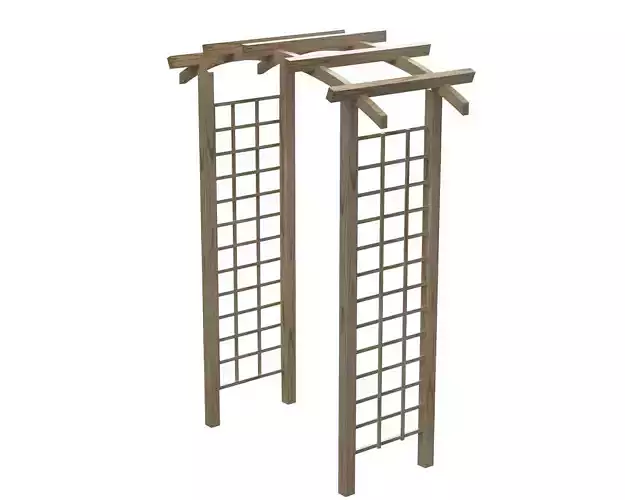 Wooden pergola arch for garden