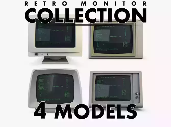 Retro Monitor Collection volume 1 3D model