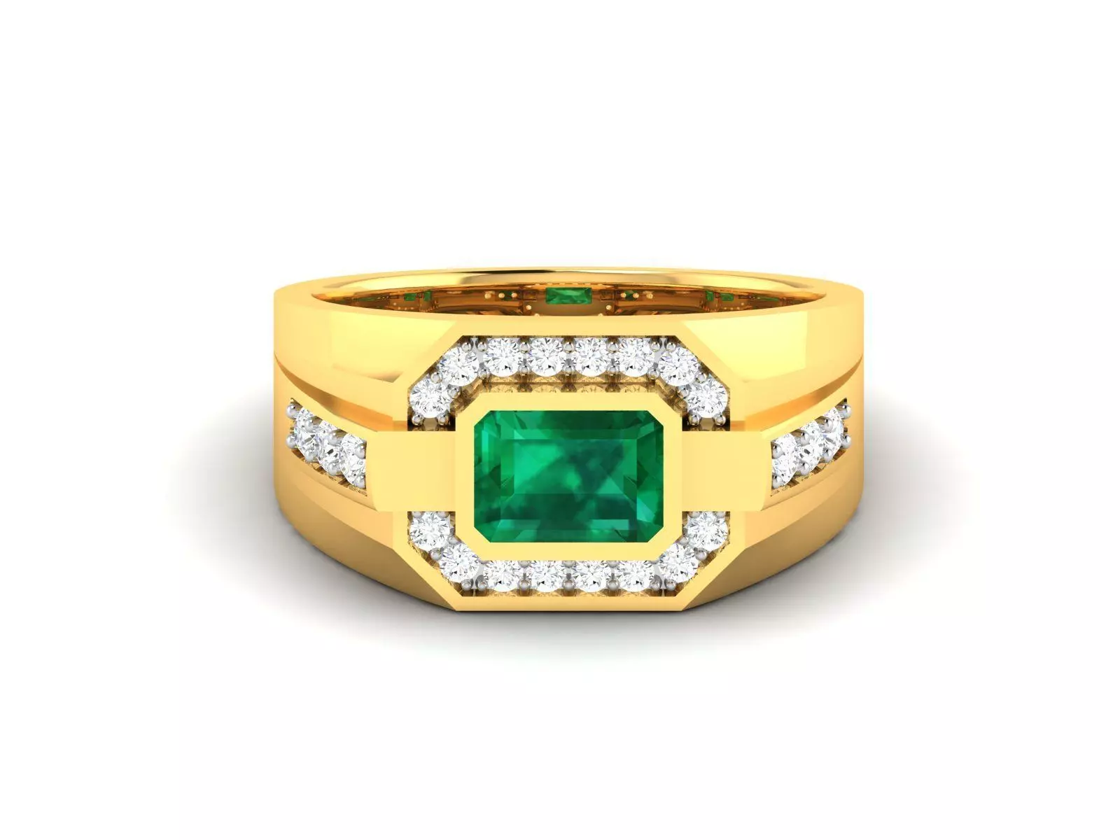 Solitaire Engagement Wedding Ring 3D print model_0