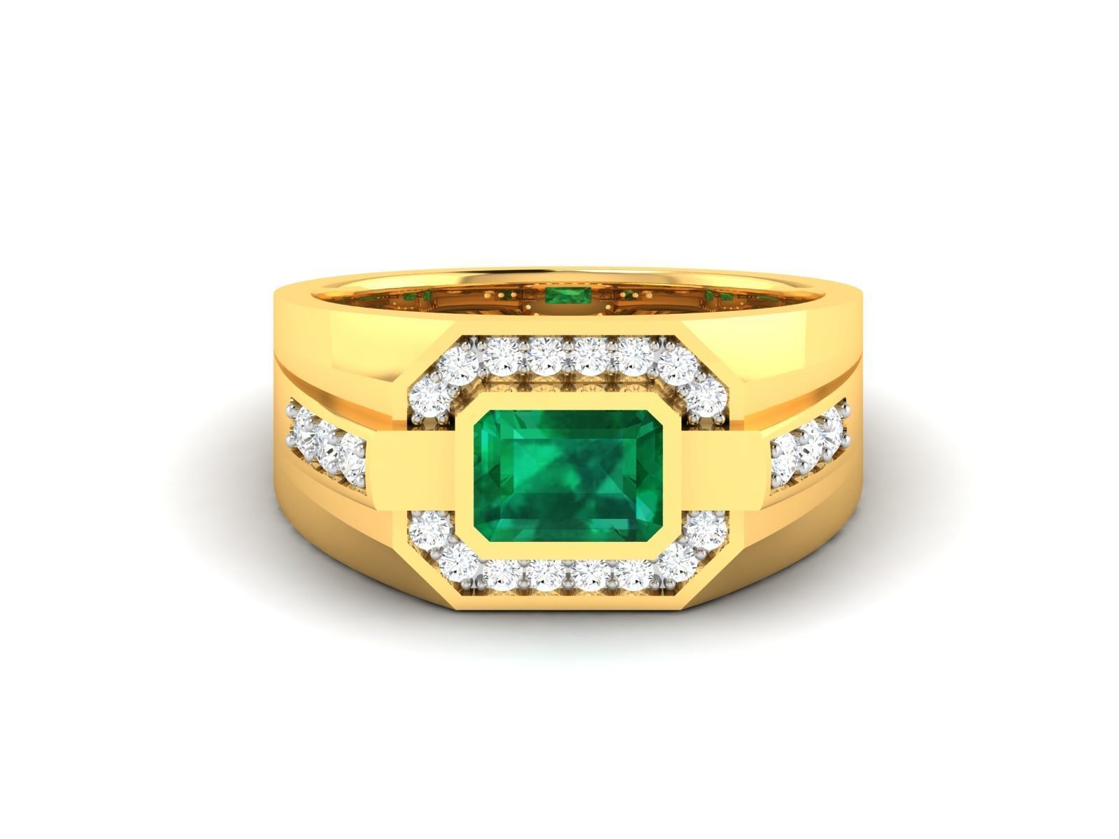 Solitaire Engagement Wedding Ring 3D print model_8